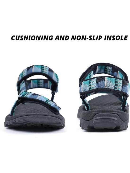Men\'s Green Blue Comfortable Athletic Hiking Sport Sandals Outdoor Beach Shoes main image 4